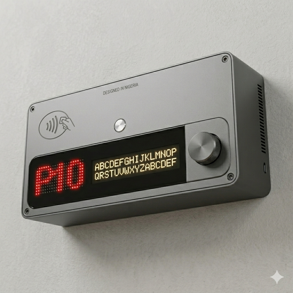 3d mockup of the attendace terminal